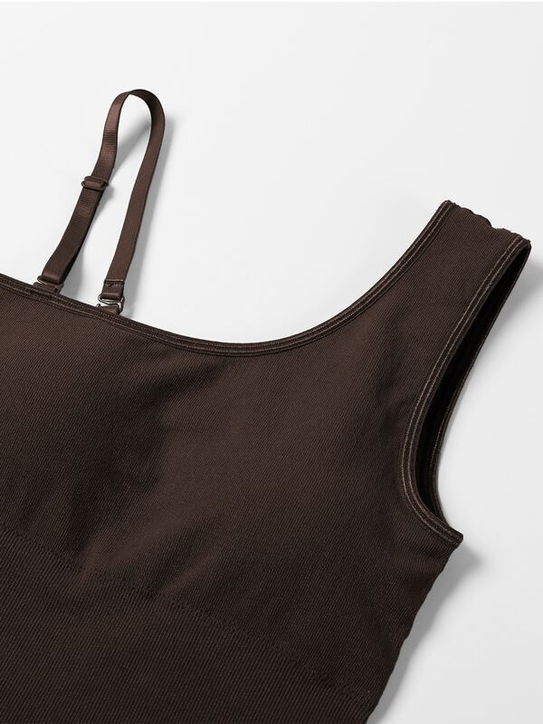 Plain Asymmetrical Neck Shapewear Bodysuit SHEIN USA