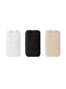 3 pares Sujetador unicolor hebilla - Multicolor - Ver 2