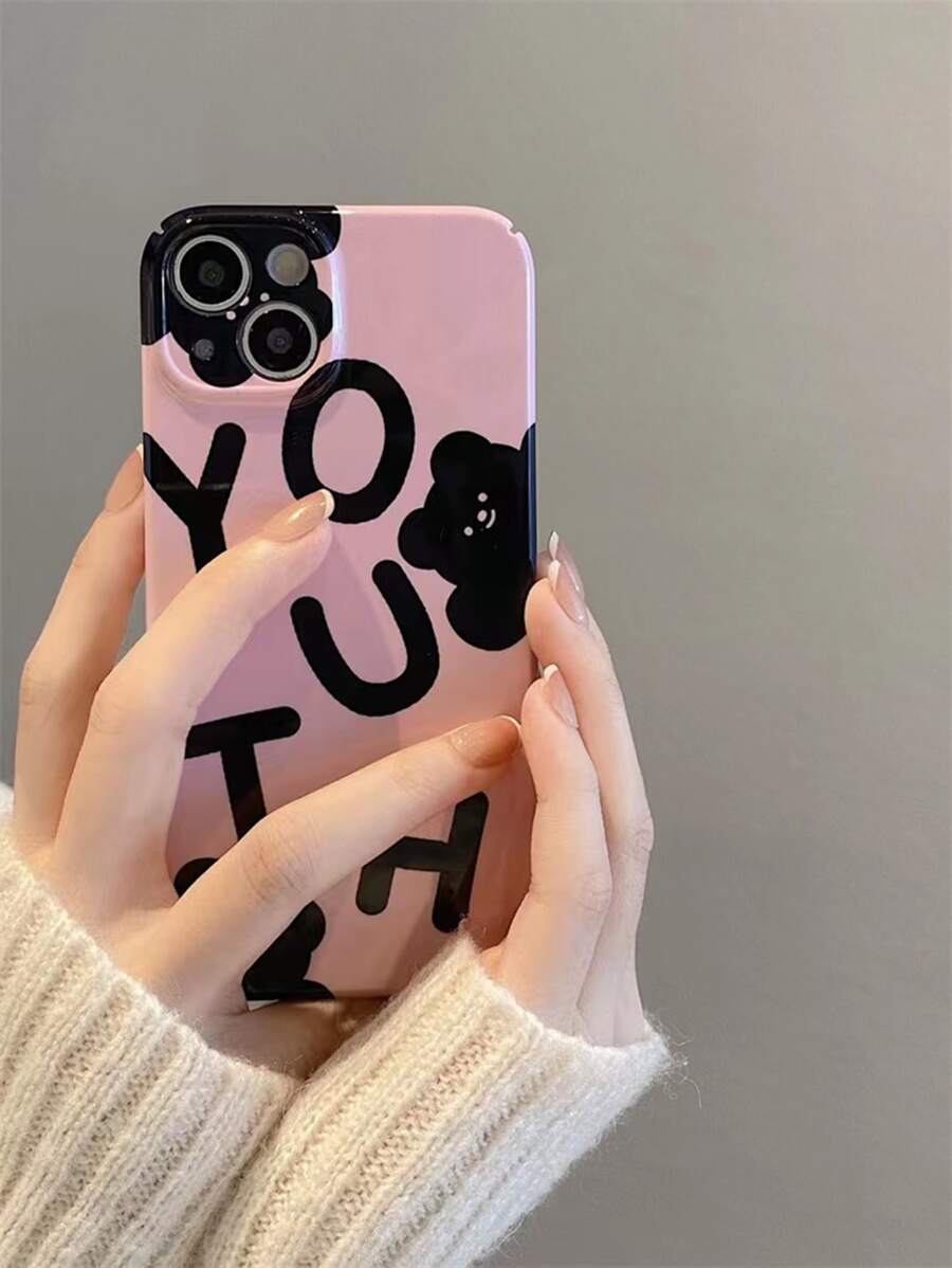 Letter Graphic Phone Case - Multicolor - View 1