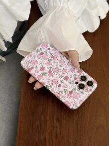 Husa telefon cu model de flori - Baby Pink - Vizualizare 4