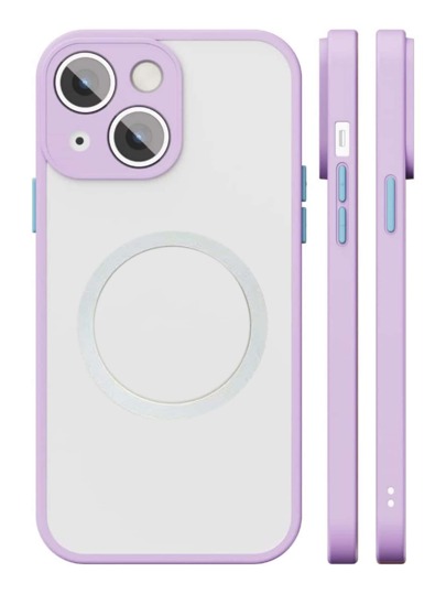Funda protectora de teléfono morada magnética, mate, a prueba de golpes, semi-transparente, anti-huellas dactilares compatible con Apple iPhone 14 Pro Max, 16 Pro, 16 Pro Max, 16 Plus, 16, 15 Pro, 15 Pro Max, 15 Plus, 15, 14 Pro, 14 Pro Max, 14 Plus, 14, 13 Pro, 13 Pro Max, 13, 12 Pro, 12 Pro Max, 12, 11 Pro Max, 11, 11 Pro, XS Max, XR, XS, X; Samsung Galaxy S24 Ultra, S24 Plus, S24, S23 Ultra, S23 Plus, S23, S22 Ultra, S22 Plus, S22, S21 Ultra, S21 Plus, S21, S23 FE, S24 FE