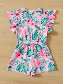 SHEIN Áo liền quần Gái Thắt lưng Xù Trọn gói Nhiệt đới Boho - Nhiều màu - Xem 2