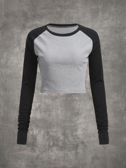 T-Shirt mit Farbblock Raglanärmeln