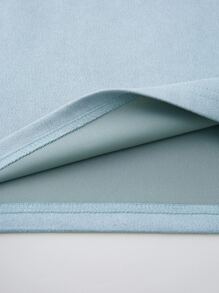 Manfinity Hypemode Men Slogan Patched Drop Shoulder Tee - Baby Blue - View 5