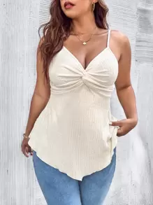 SHEIN LUNE Plus Top À Fines Brides Torsadé