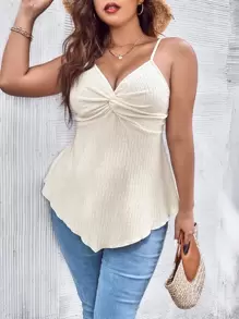 SHEIN LUNE Plus Top À Fines Brides Torsadé