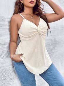SHEIN LUNE Plus Top À Fines Brides Torsadé