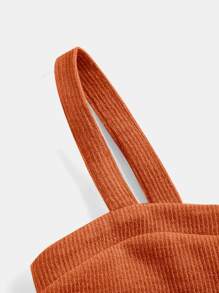 SHEIN Teen Girls Solid Cami Top & Wide Leg Pants - Burnt Orange - View 3