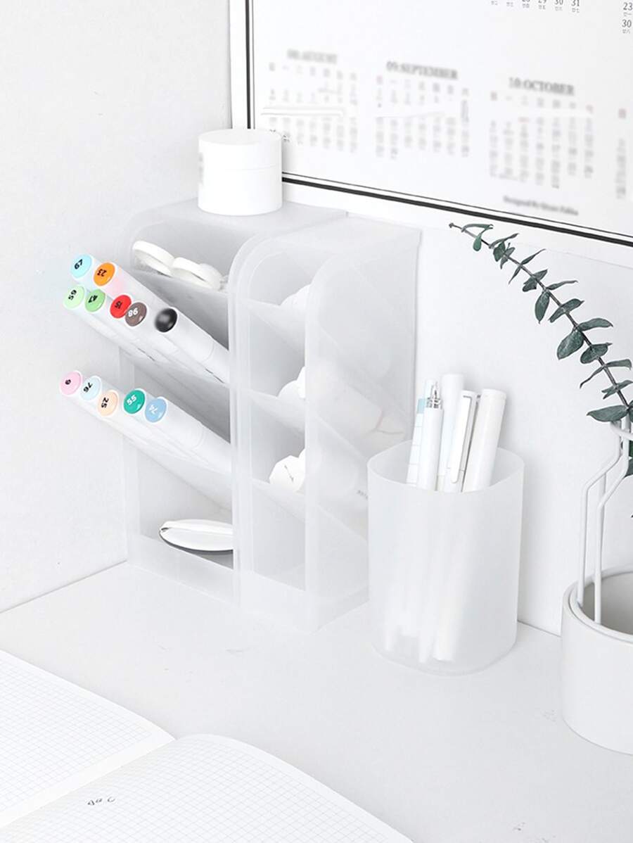 1 Màu Hộp Bảo Quản Văn Phòng Phẩm, Đơn Giản Bút Đa Năng Dành Cho Học Sinh, Văn Phòng - Trong sáng - Xem 1