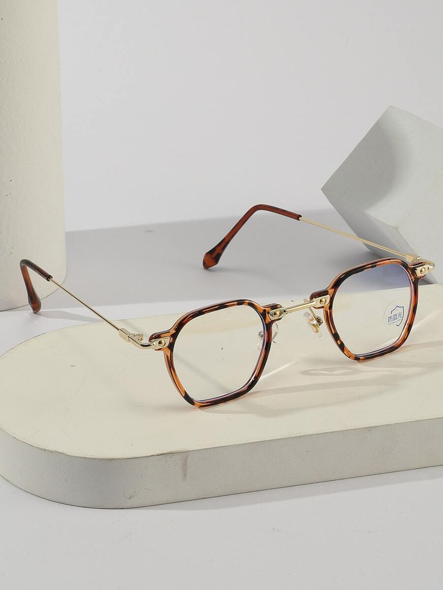 Mujer 1 par de marco geométrico casual para diariamente - transparente - Ver 1