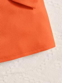 SHEIN Young Girl Toddler Girls Big Bow Front Cami Top - Orange - View 5