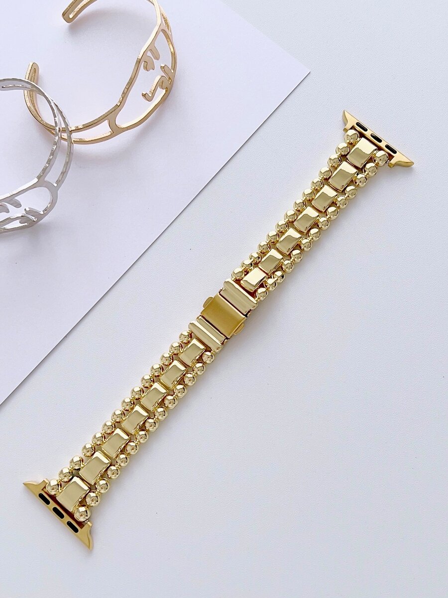 Dây đeo bằng thép không gỉ Tương thích với Apple Watch - Vàng - Xem 1