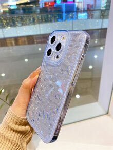 Vỏ điện thoại trang trí rhinestone - Màu xanh nhạt - Xem 5