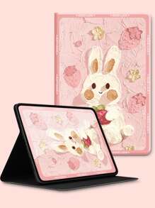 Cartoon Rabbit Pattern Case Compatible With iPad - Multicolor - View 1