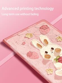 Cartoon Rabbit Pattern Case Compatible With iPad - Multicolor - View 3