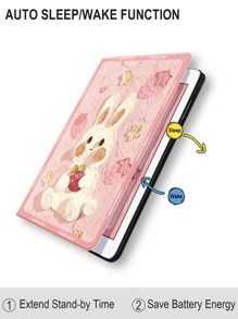 Cartoon Rabbit Pattern Case Compatible With iPad - Multicolor - View 4