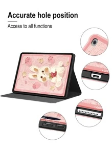 Cartoon Rabbit Pattern Case Compatible With iPad - Multicolor - View 5