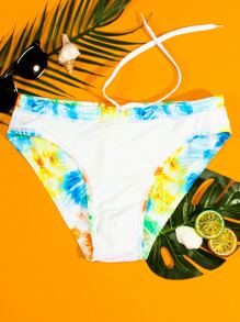 Manfinity Men Tie Dye Swim Brief - Multicolor - View 3