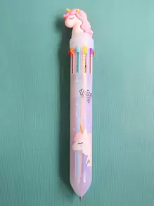 添加A神奇觸碰至你寫作帶這可愛獨角獸彩色圓珠筆 - 粉色 - 查看 1