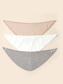 3pcs Baby Solid Bib - Multicolor - View 4