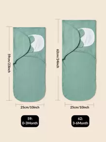 1 x chăn quấn trơn cho bé - màu xanh lá - Xem 4