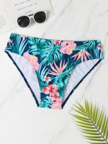 Manfinity Hombres Calzoncillo de natación con estampado tropical - Multicolor - Ver 1