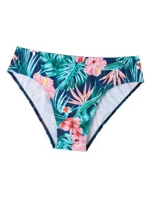 Manfinity Hombres Calzoncillo de natación con estampado tropical - Multicolor - Ver 3