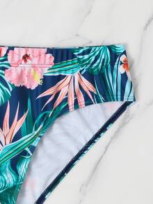 Manfinity Hombres Calzoncillo de natación con estampado tropical - Multicolor - Ver 4