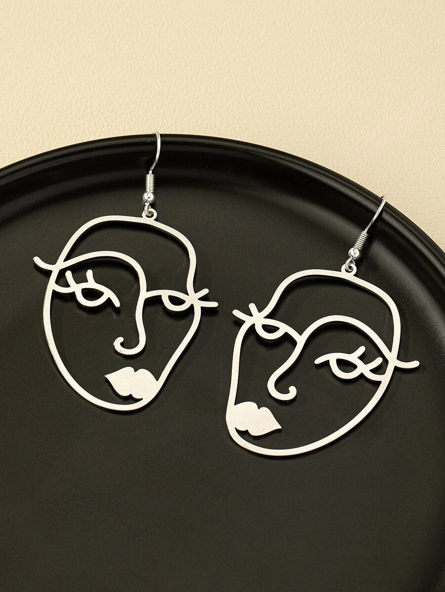 2 chiếc khuyên tai hình giọt nước - Bạc - Xem 1