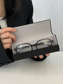 ROMWE Goth 1pc Women Skull Pattern Fashionable Glasses Case For Daily Life - Multicolor - View 2