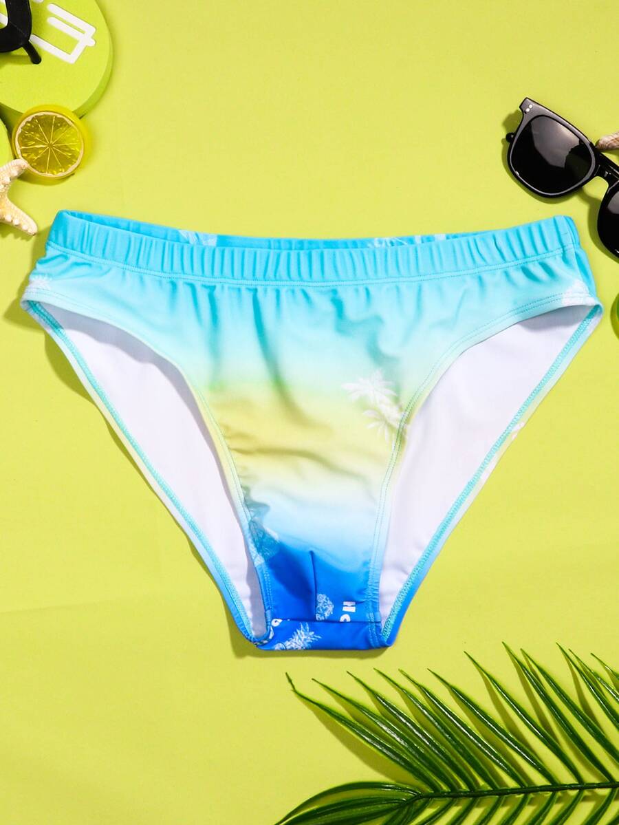 Manfinity Men Ombre Print Swim Brief - Multicolor - View 1