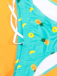 Manfinity Swimmode Men Pineapple Print Swim Brief - Mint Blue - View 6