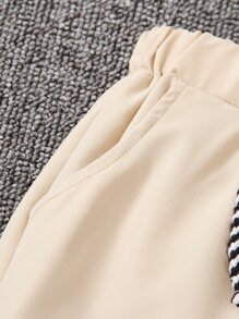 SHEIN 小男童馬刺繡長褲