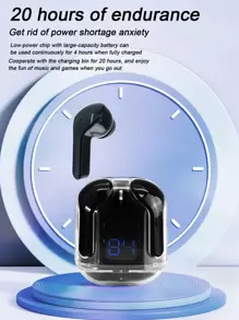 WoSD真無線耳機，運動耳機防水立體聲，手機高保真立體聲音樂 - 黑色 - 查看 7