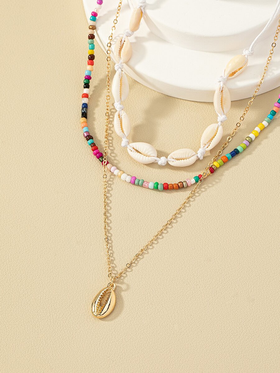 Shell Decor Layered Necklace | SHEIN USA