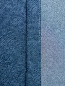 素色單片窗簾適用於臥室和客廳滌綸單片遮光窗簾四季皆宜 - 藍色 - 查看 4