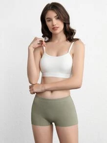 Ocili Quần Short Boyshort Liền Mạch Co Giãn & Mịn Màng - Xanh Olive - màu xanh lá - Xem 9