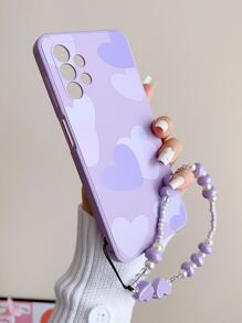 手机挂件 16 心形图案手机壳带挂绳 适用于 15/15Pro/15Plus/15Promax 卡哇伊防水防震防摔防刮 - 彩色 - 查看 2