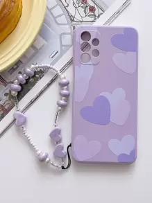 手机挂件 16 心形图案手机壳带挂绳 适用于 15/15Pro/15Plus/15Promax 卡哇伊防水防震防摔防刮 - 彩色 - 查看 6