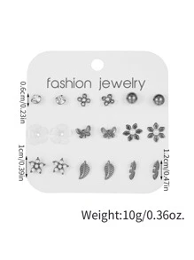 RINTOLER đôi khuyên tai hình chiếc lá - màu đen - Xem 3