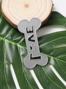 1入組不銹鋼切割模具現代骨頭和字母設計蝕刻模板工藝模具適合DIY