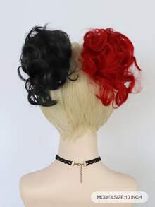 Short Straight Cosplay Synthetic Wig - Multicolor - View 2