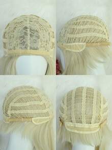 Short Straight Cosplay Synthetic Wig - Multicolor - View 6