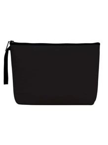 Zipper Polyester Cosmetic Bag Storage Bag Clutch Toiletry Organizer Women Zipper Make Up Bag Makeup Bag - Black - View 5