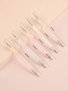 Double-Headed Rhinestone Stick, Five-Piece Nail Art Point Drill Set, Point Flower Pen And Bead-Set Diamond Pen, Suitable For Professional Nail Salons And Home DIY. - Multicolor - View 4