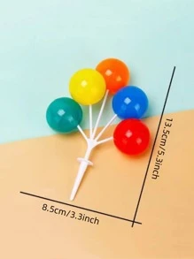 1入組球裝飾蛋糕裝飾 - 彩色 - 查看 3
