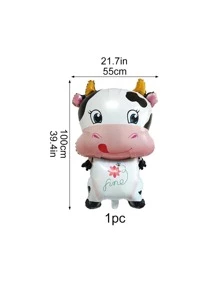 1入組奶牛形狀小氣球