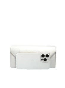 Small Envelope Bag Minimalist Solid Colour - Silver - View 7