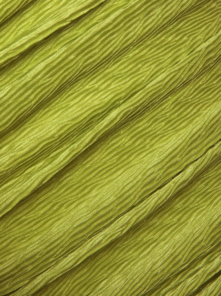 SHEIN Unity Vestido Tubo Cuerpocon Con Volantes Y Plisados - Verde Lima - Añade 7