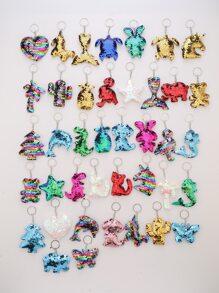 40pcs Long lanh Khủng long , Cây cọ , Cá heo , Rùa , Kỳ lân Móc khóa - Nhiều màu - Xem 1